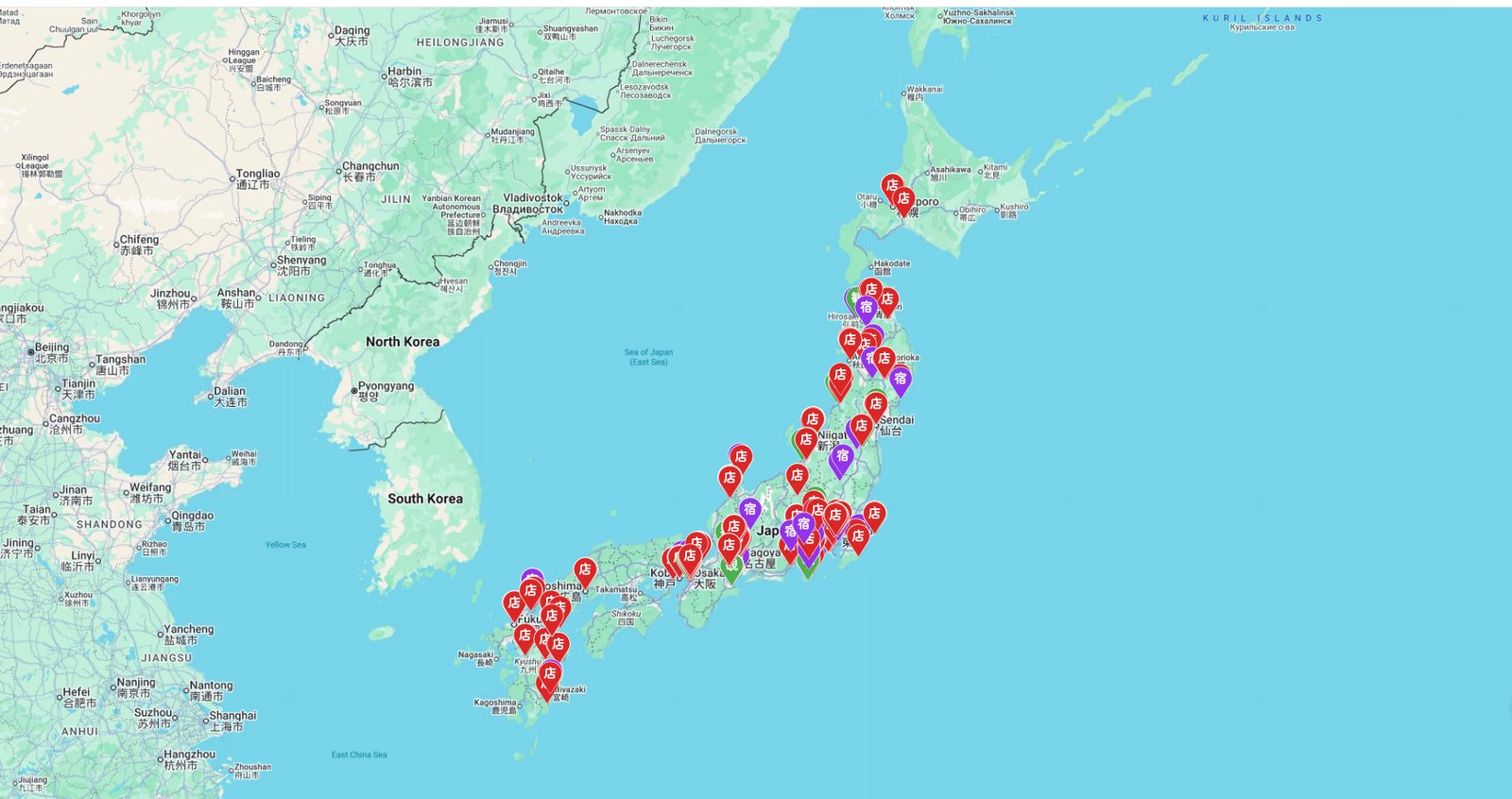瓶ビール班長の旅ログ マップ（日本全国の訪問先）